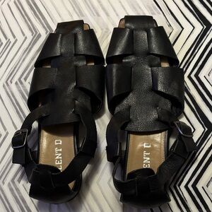Black Leather Sandals